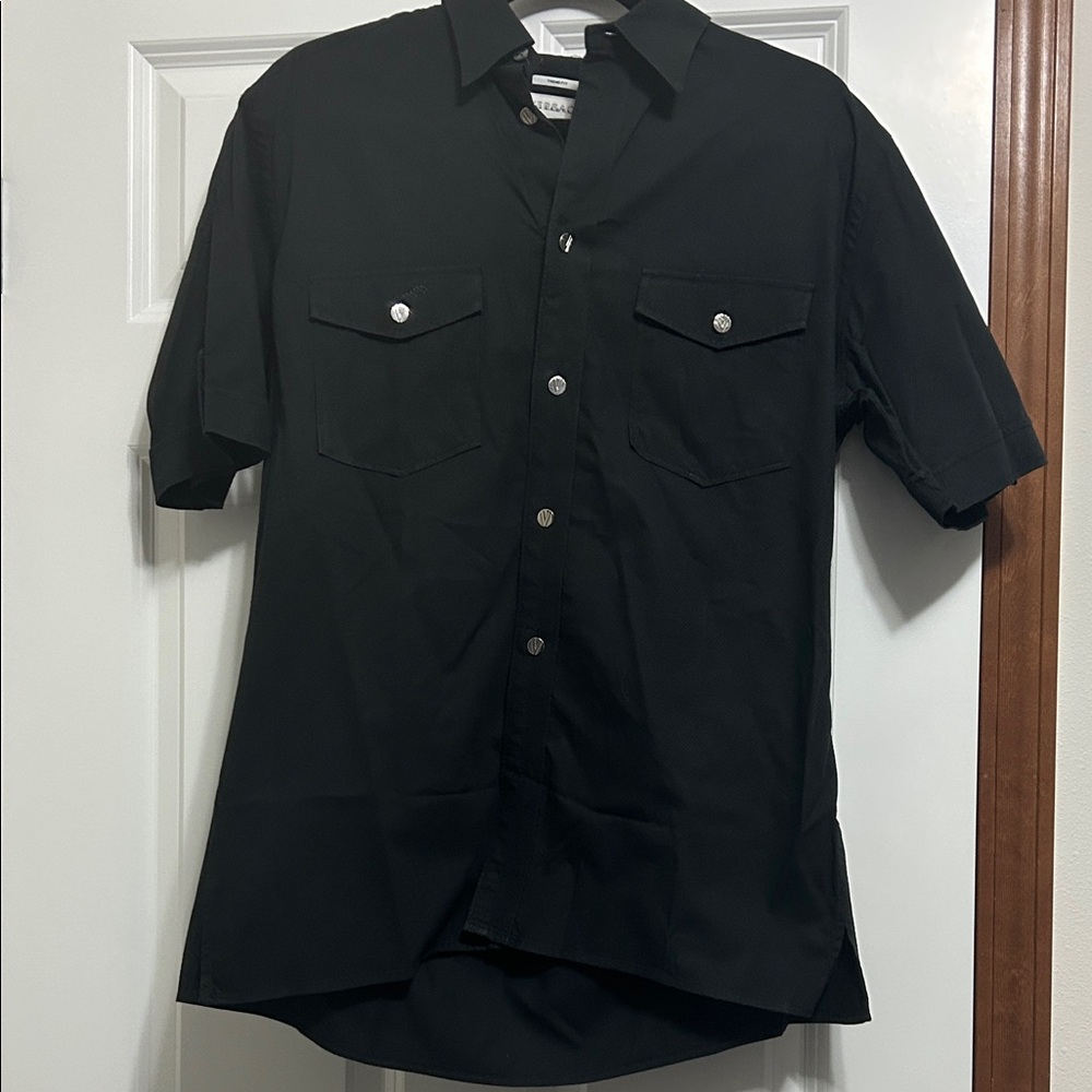Versace Black Casual Button Down Shirt